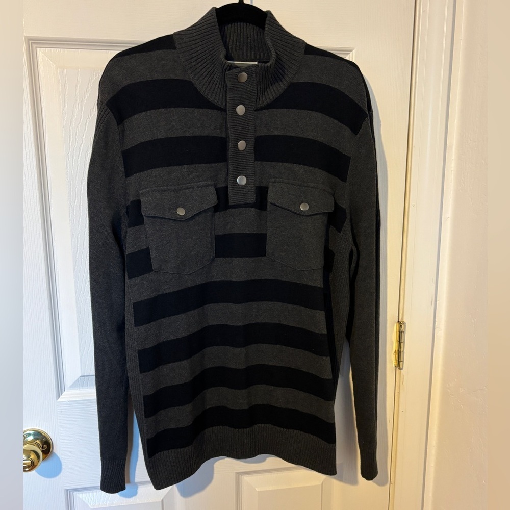 Men’s Grey And Black INC Sweater Size XL